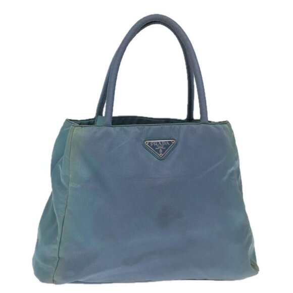 PRADA Hand Bag Nylon Blue Auth 72857 - Picture 1 of 14